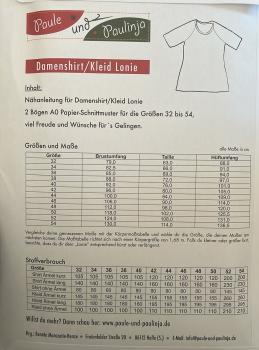 Preview: Damenshirt / Kleid  "Lonie" Papierschnittmuster 32-54